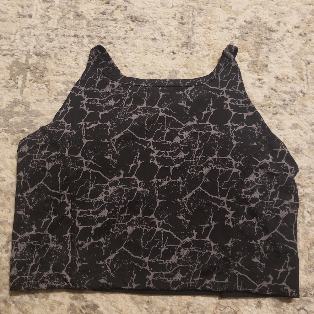 Jockey Rapid Cool Medium/ High Impact High Neck Black Sports Bra Size 7 Medium